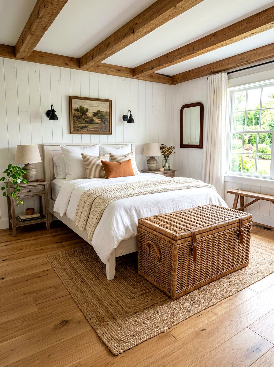 Wicker Trunk - 30 natural fiber decor ideas
