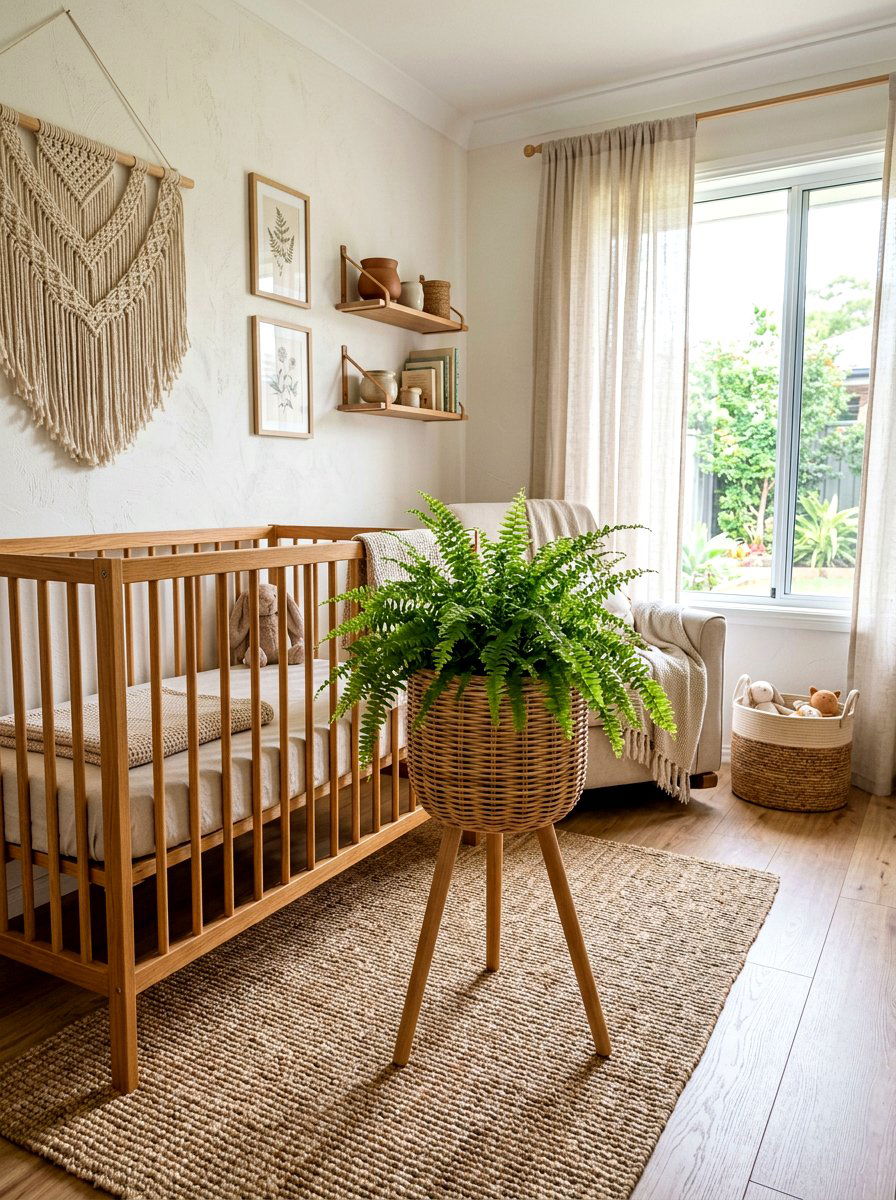 Wicker basket plant stand - 30 plant stand ideas