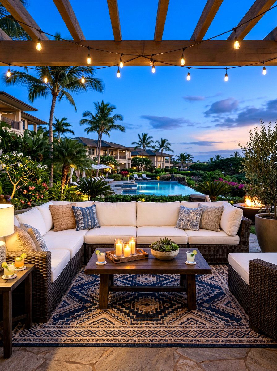 Wicker furniture patio - 30 twilight patio decor ideas