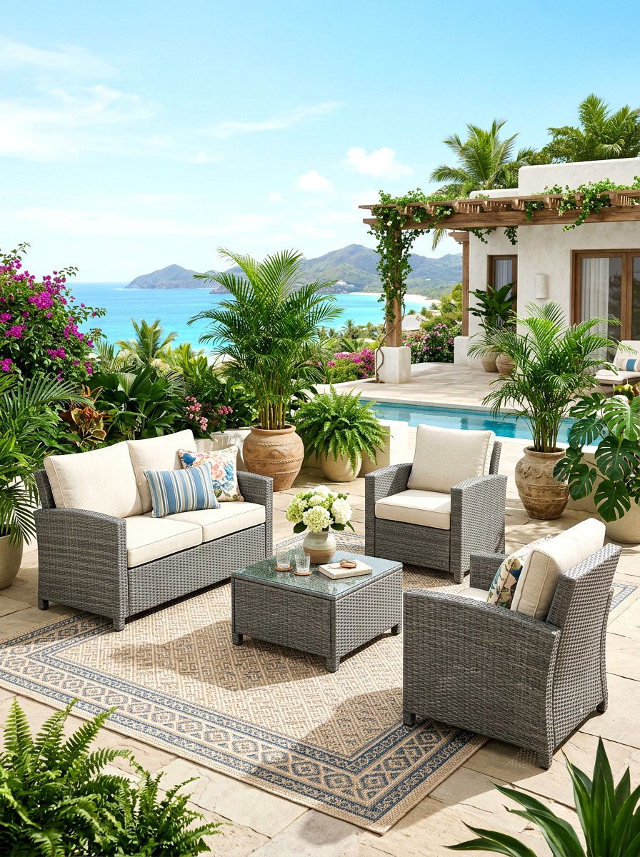 Wicker furniture - 30 front porch seating ideas
