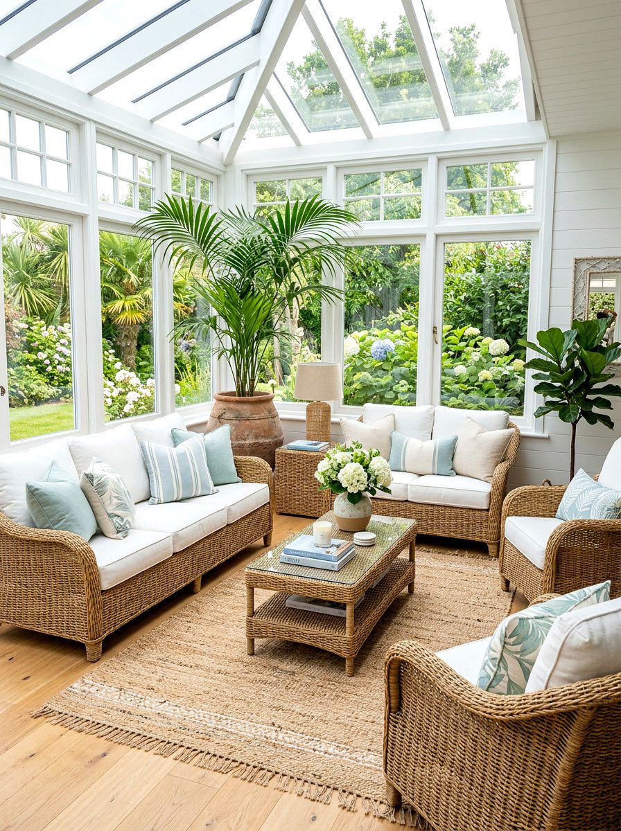 Wicker sunroom furniture - 30 sunroom furniture ideas