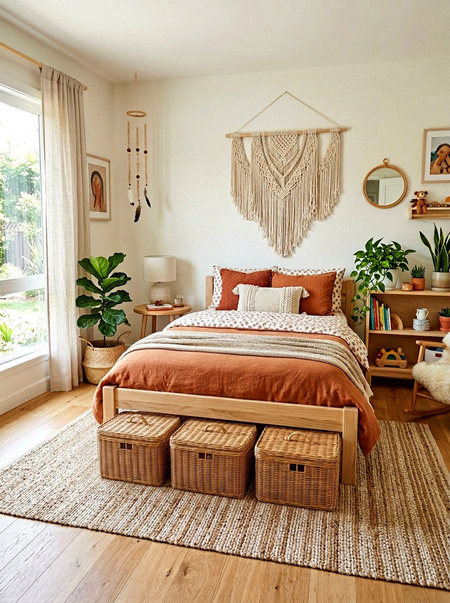 Wicker underbed basket - 30 under bed toy storage ideas