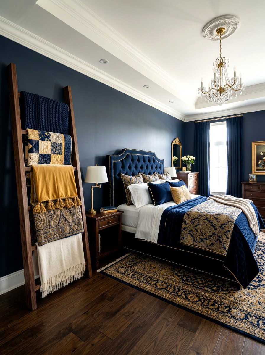 Wide Blanket Ladder - 30 blanket ladder ideas