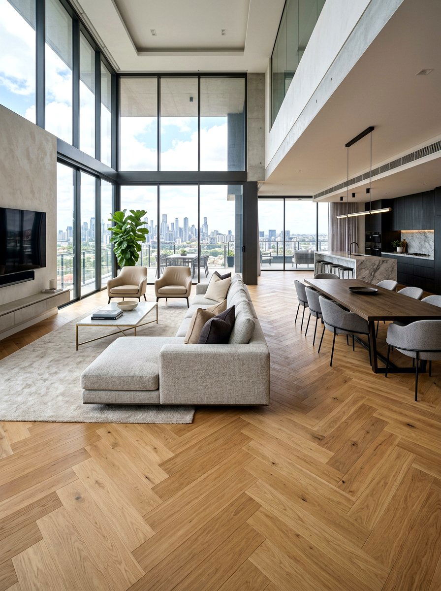Wide Plank Parquet - 30 parquet floor ideas