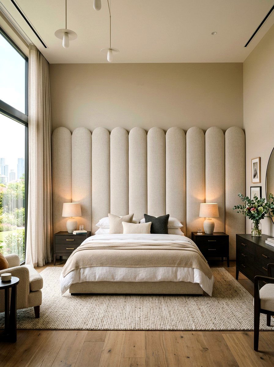 Wide Scalloped Headboard - 30 scalloped headboard ideas