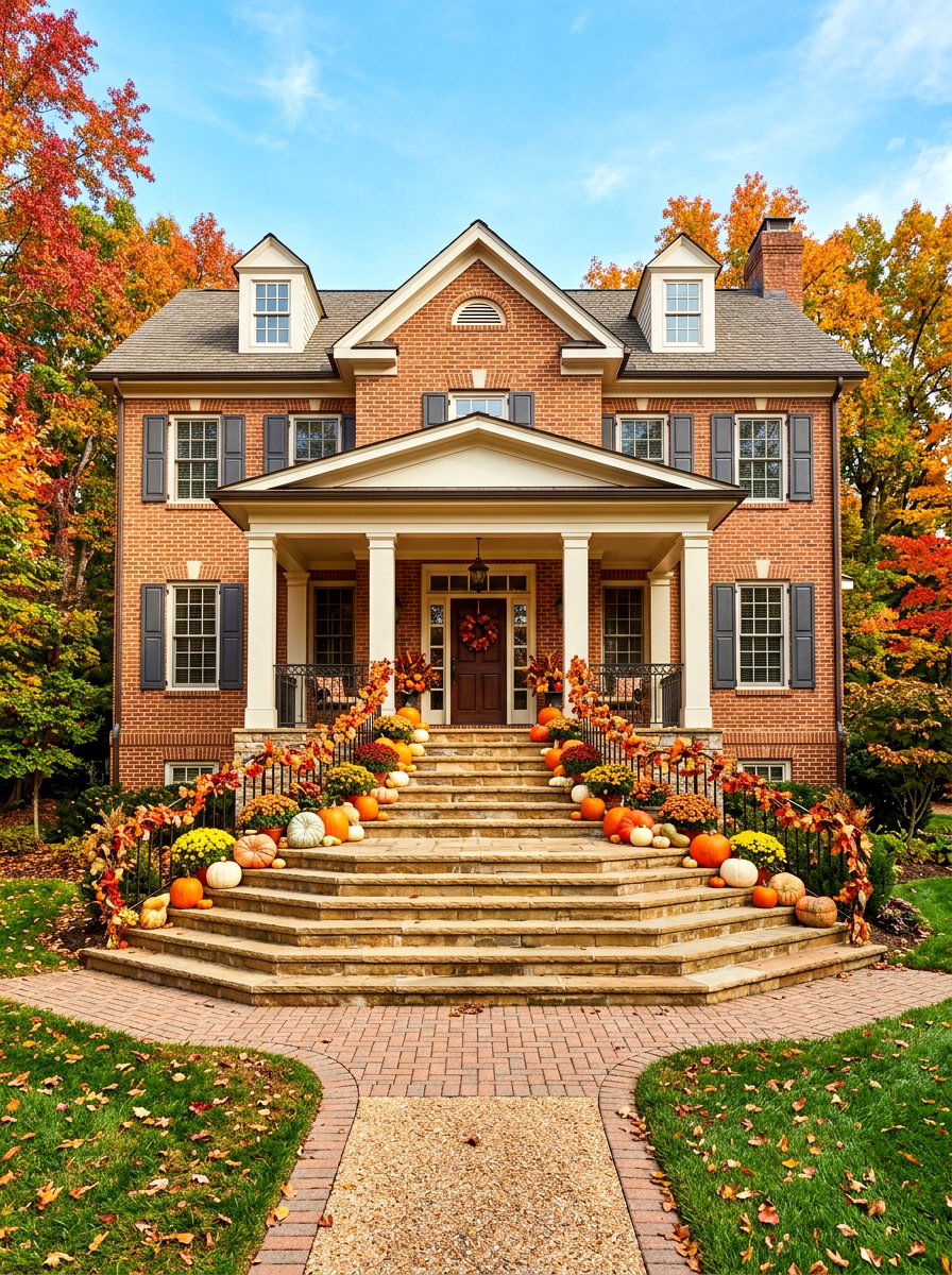 Wide Steps Portico - 30 portico ideas