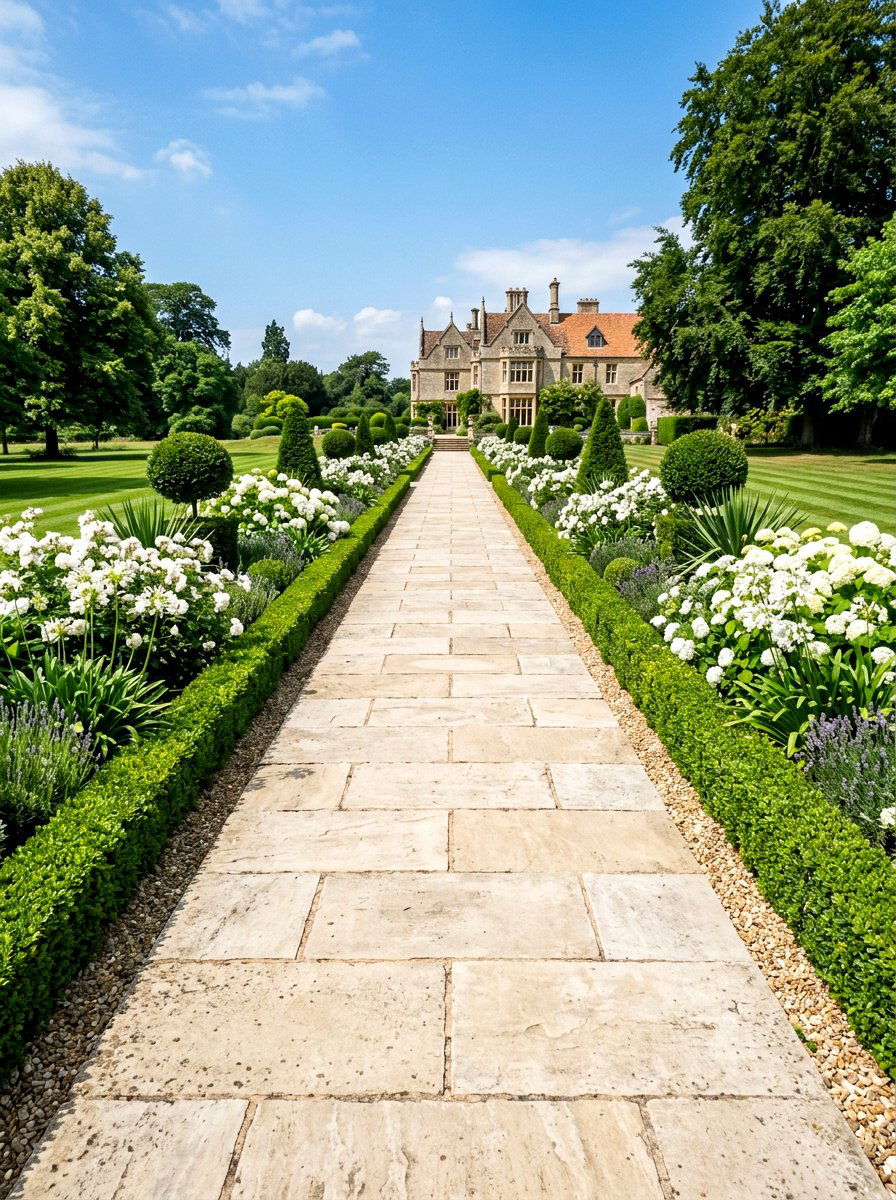 Wide Stone Walkway - 30 stone walkway ideas