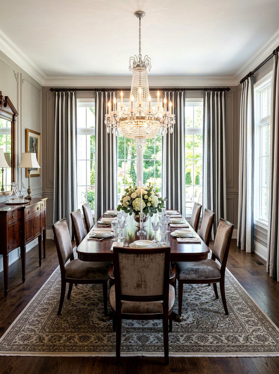 Wide Stripe Curtains - 30 bold stripe decor ideas
