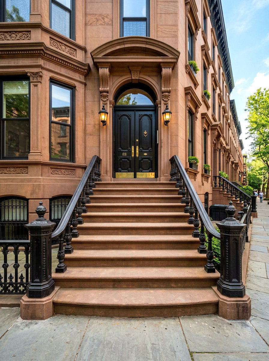 Wide Tread Stone Stoop - 30 brownstone stoop ideas