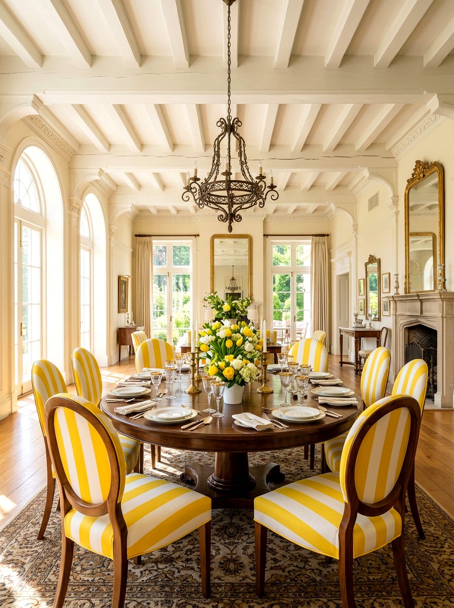 30 Striped Dining Chair Ideas That Instantly Wow Your Dining