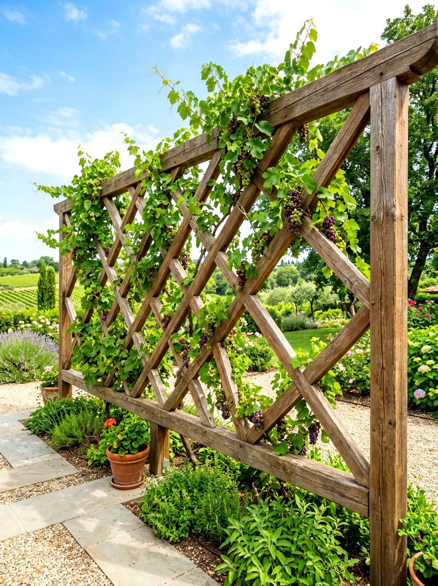Wide diamond lattice - 30 lattice screen patio ideas