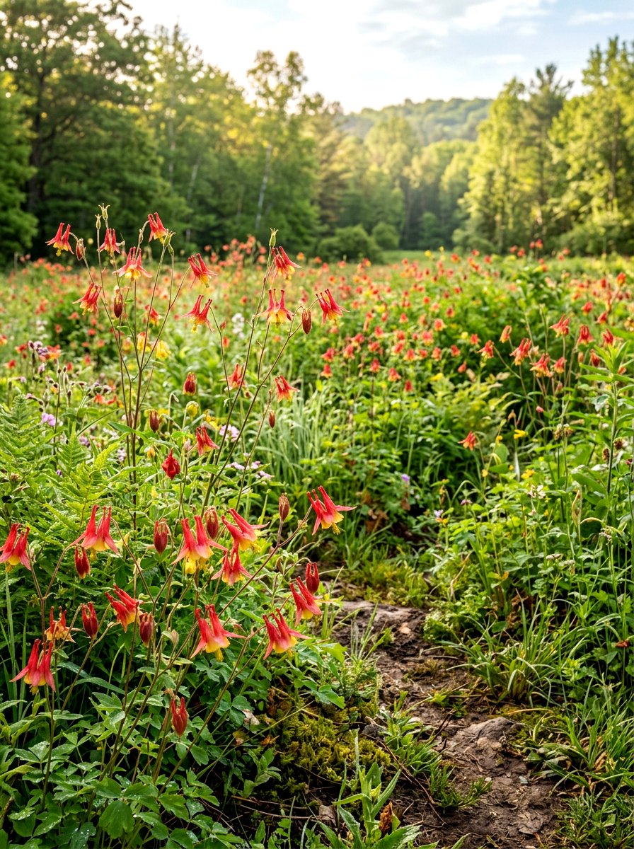 Wild Columbine Garden - 30 early spring flower bed ideas