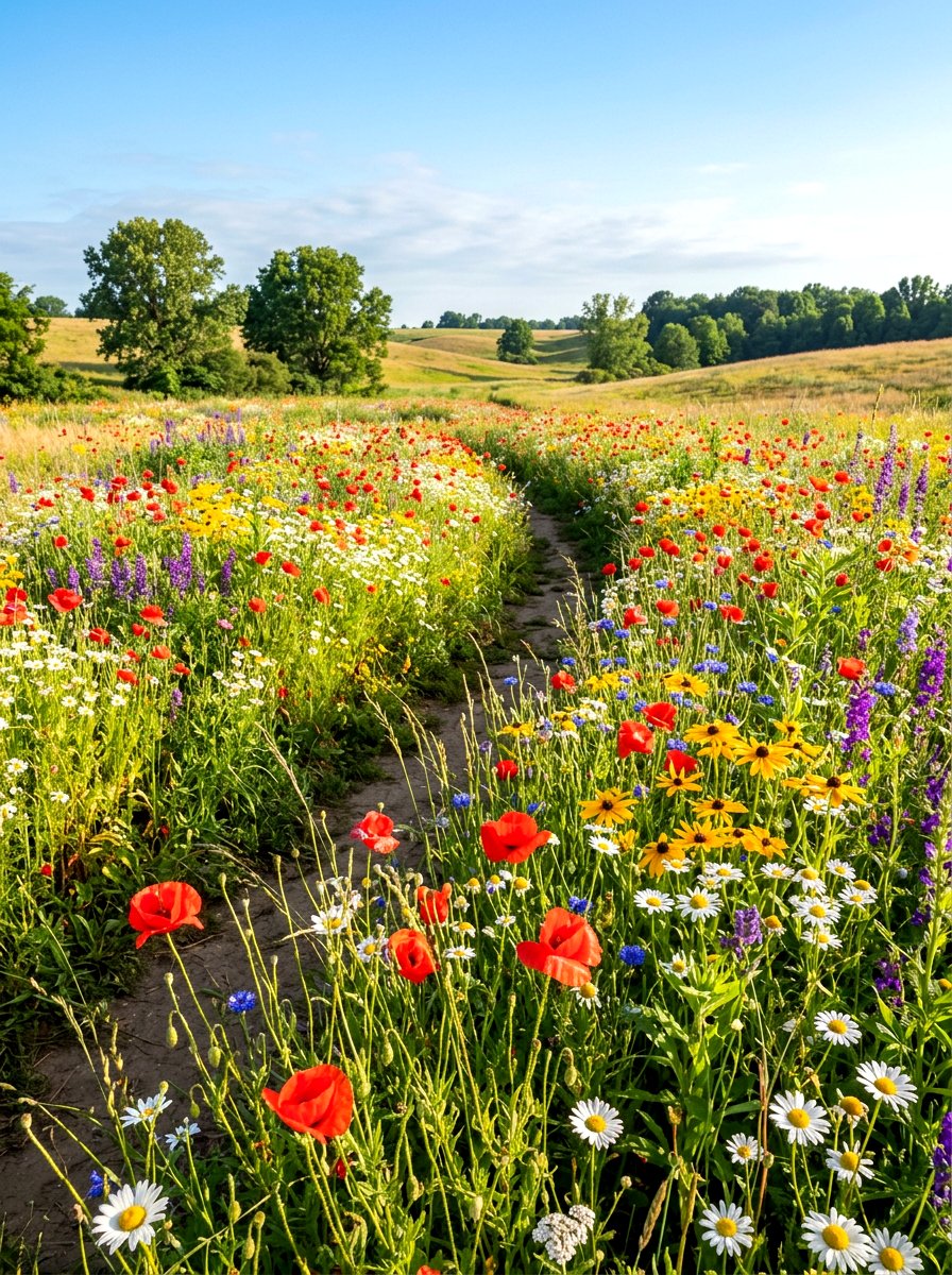 Wildflower Bed - 30 backyard flower bed ideas