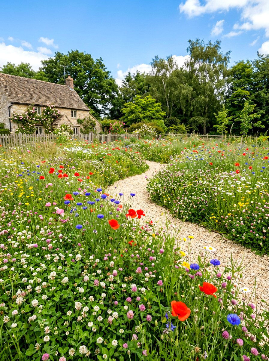 Wildflower Clover Backyard - 30 clover lawn backyard ideas aesthetic