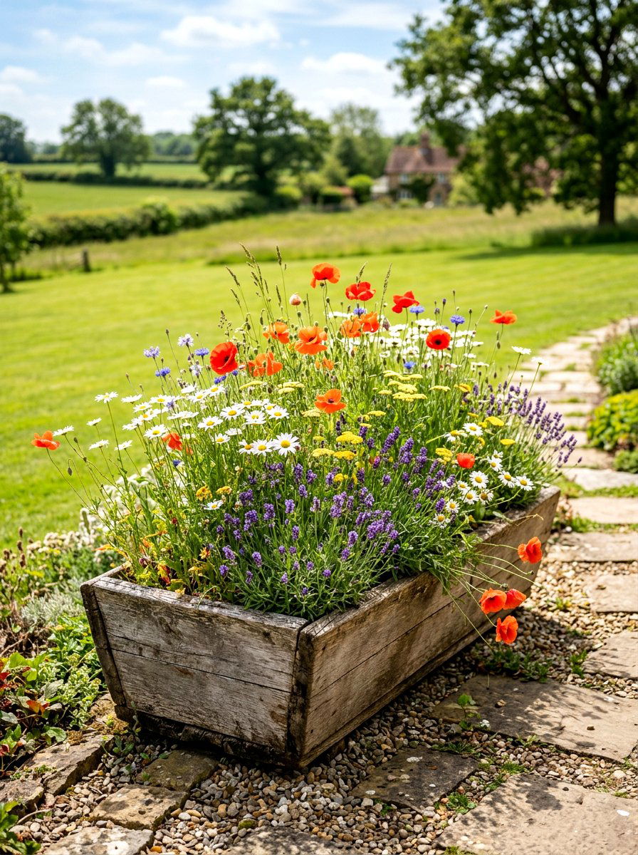 Wildflower Container Garden - 30 spring front porch ideas