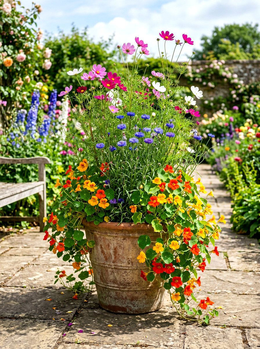Wildflower Container Garden - 30 container plant arrangement ideas