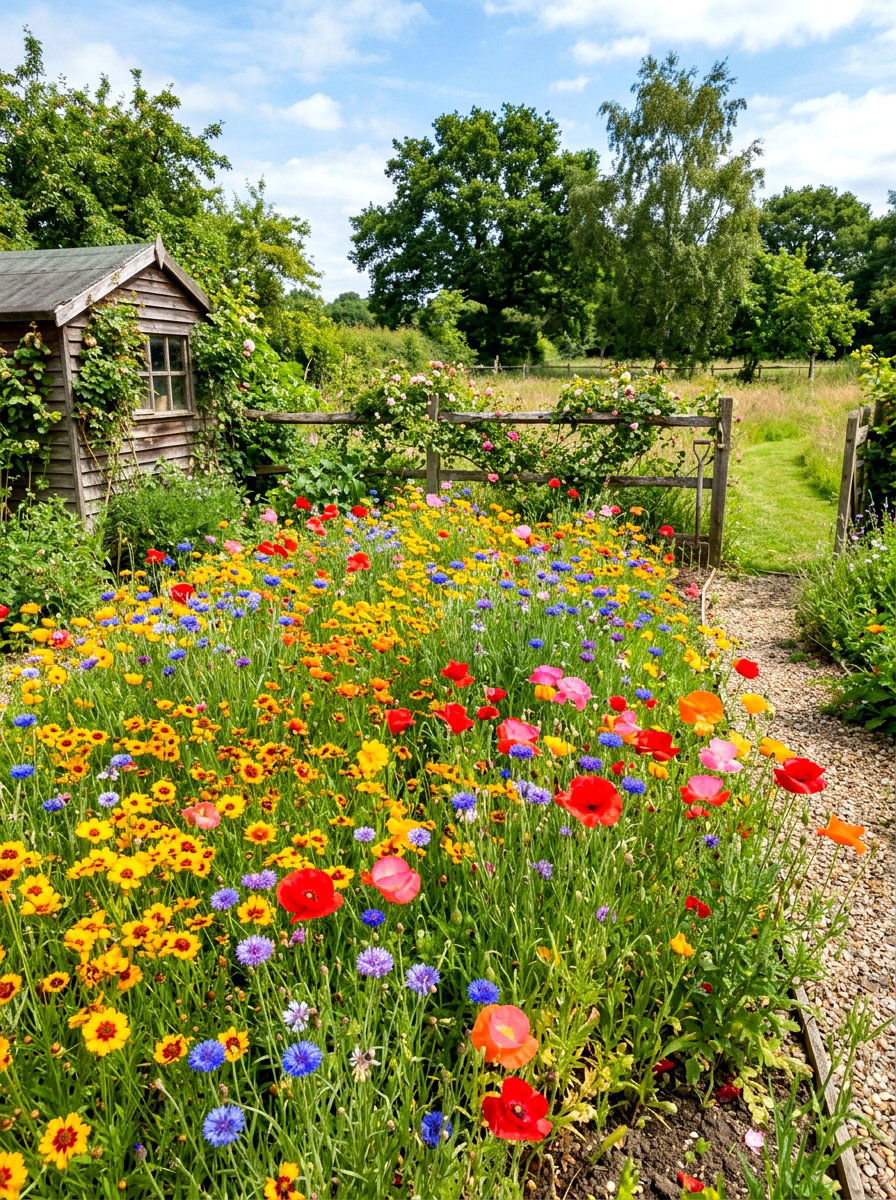Wildflower Cutting Patch - 30 backyard cutting garden ideas