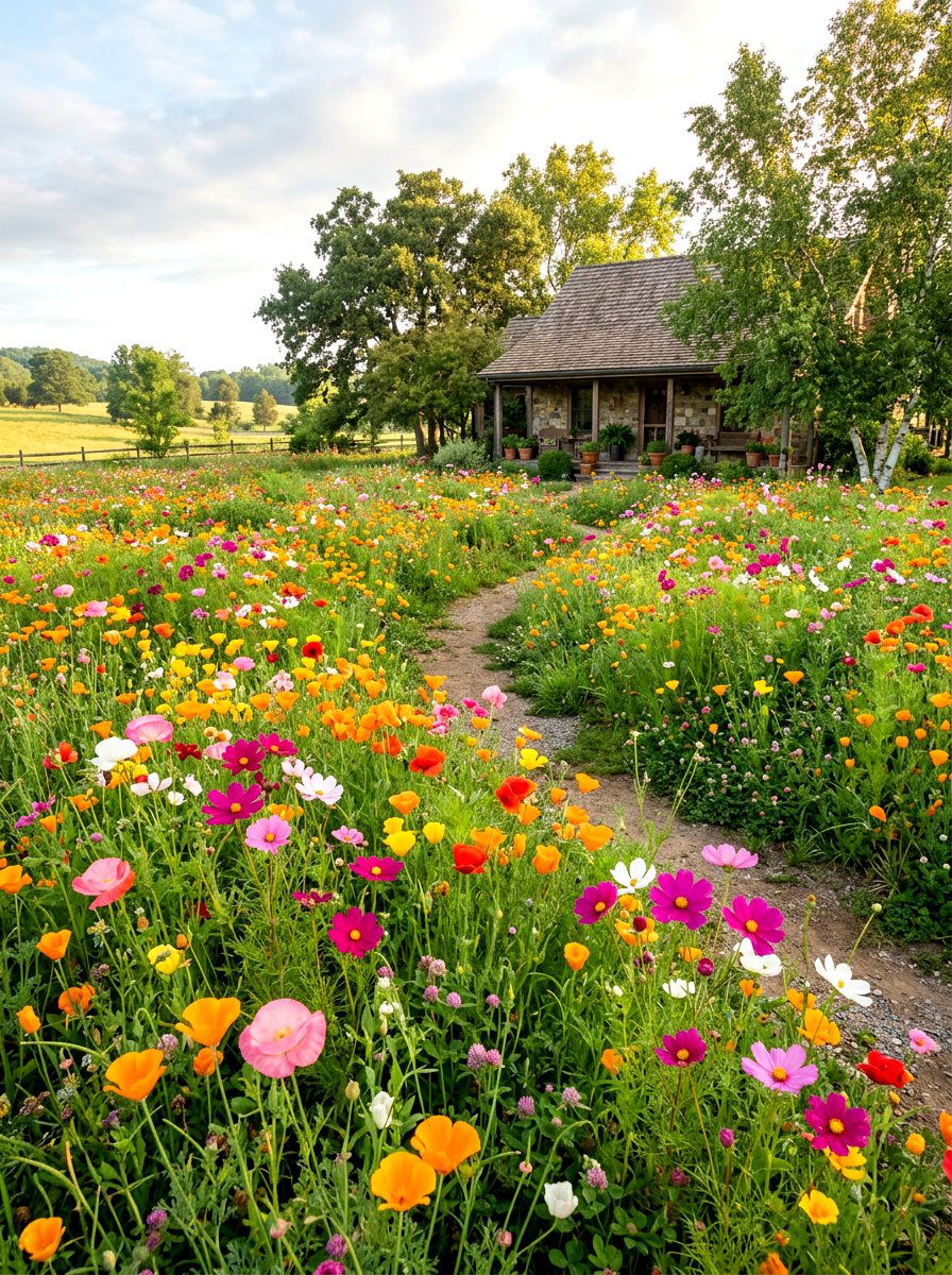 Wildflower Front Yard Meadow - 30 simple front yard ideas