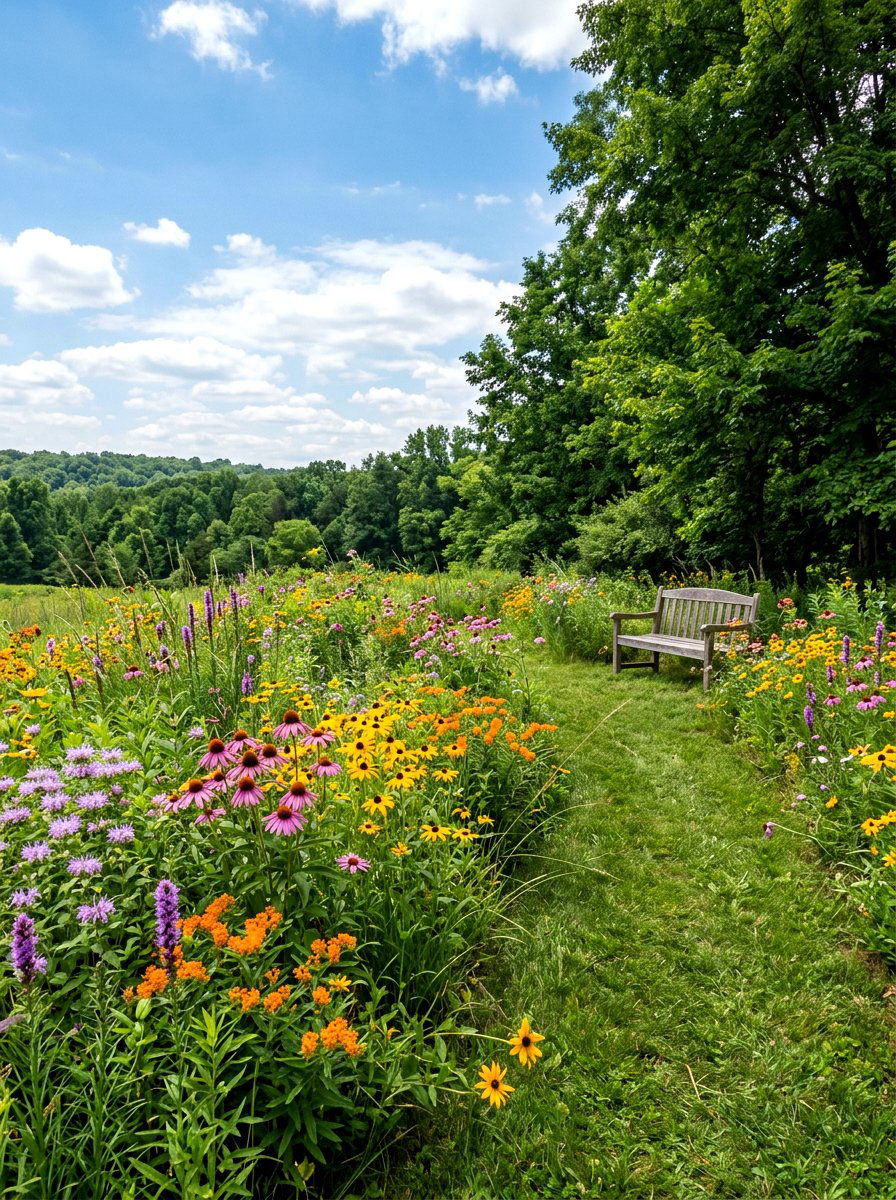 Wildflower Garden Patch - 30 backyard zoning layout ideas