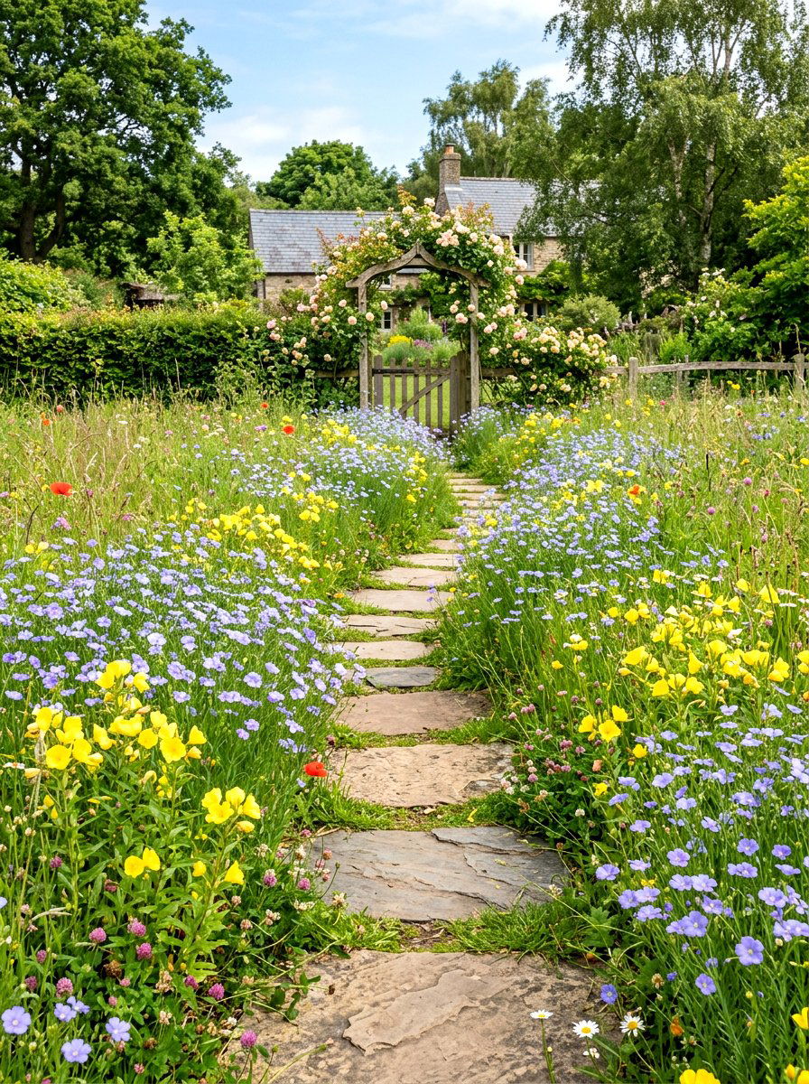 Wildflower Garden Path - 30 wildflower garden ideas