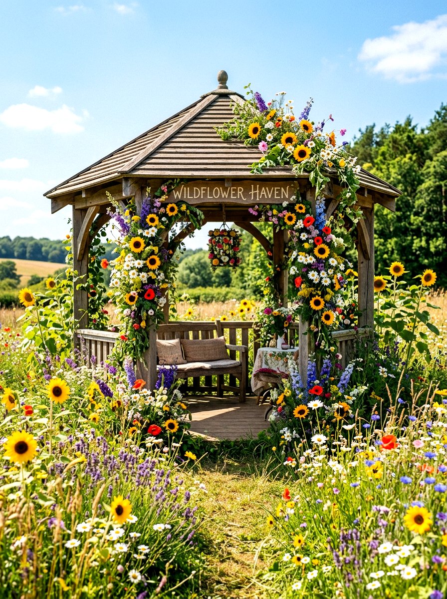 Wildflower Gazebo - 30 backyard wedding gazebo ideas