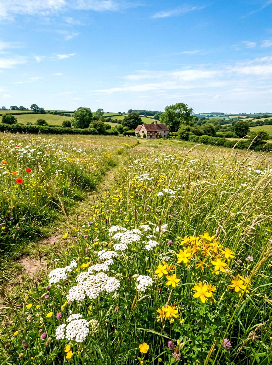 Wildflower Herb Meadow - 30 medicinal herb garden ideas