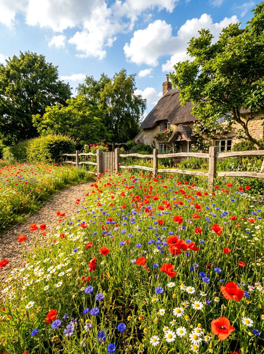 Wildflower Meadow - 30 front lawn alternative ideas