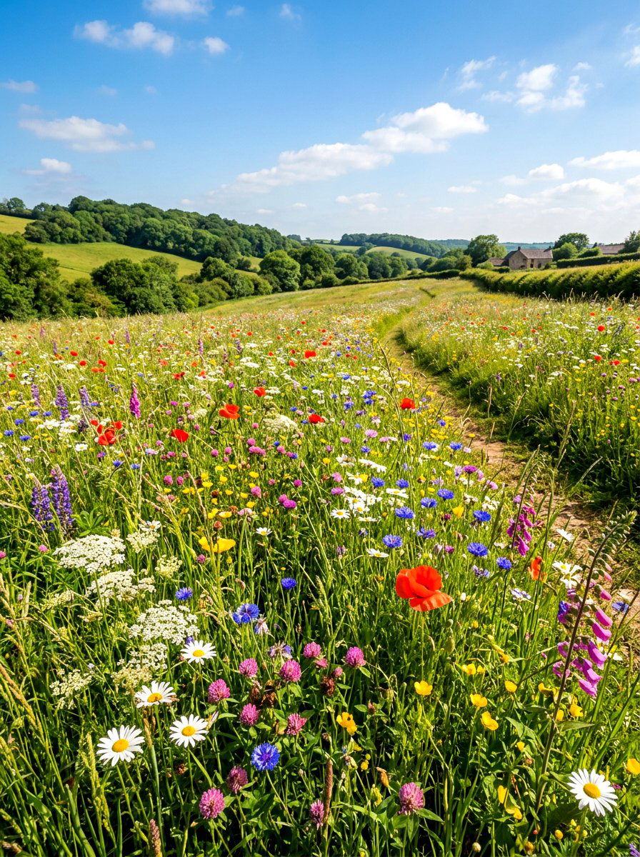 Wildflower Meadow - 30 cottage landscaping ideas