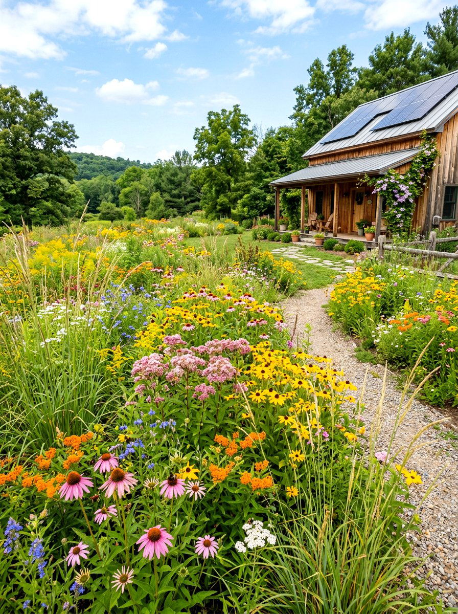 Wildflower Meadow - 30 farmhouse front yard ideas