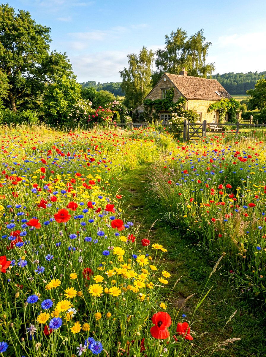 Wildflower Meadow Backyard - 30 naturalistic backyard ideas