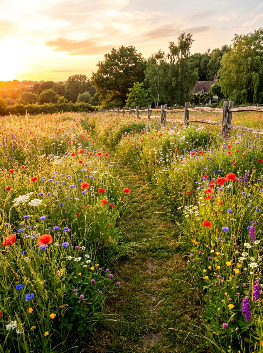 Wildflower Meadow Backyard Patch - 30 private backyard oasis ideas