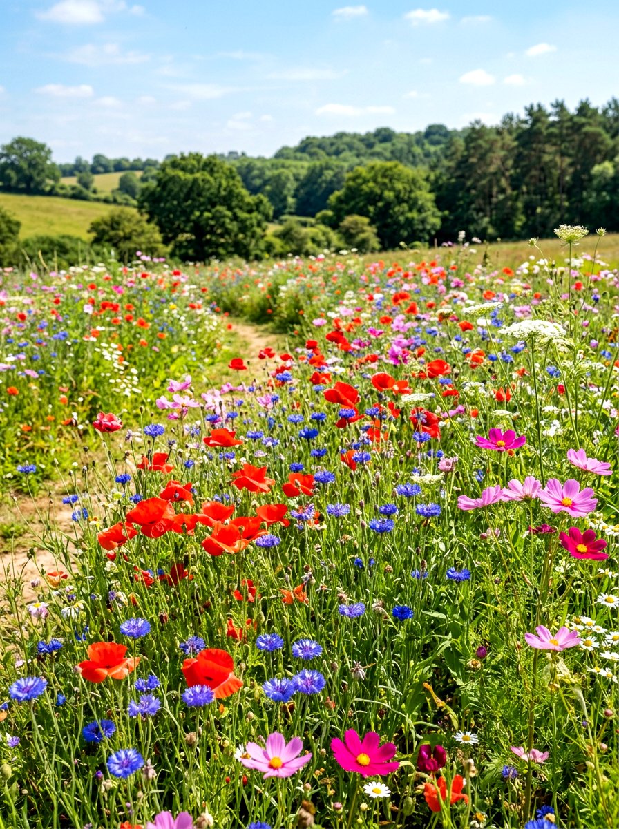 Wildflower Meadow Bed - 30 cottage flower bed ideas