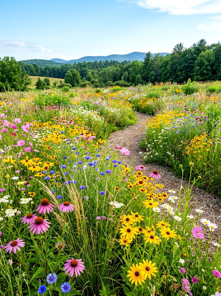 Wildflower Meadow Garden - 30 sensory backyard garden ideas
