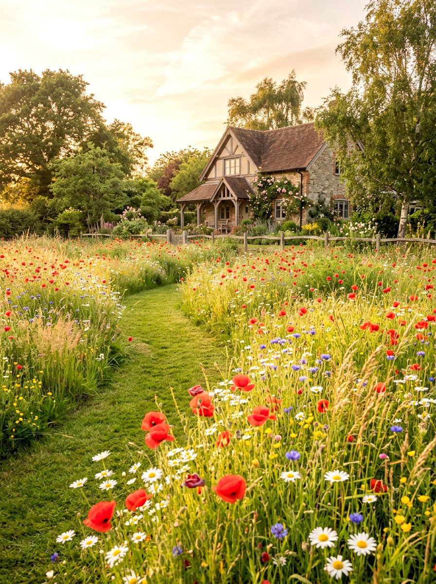 Wildflower Meadow Patch - 30 front garden ideas