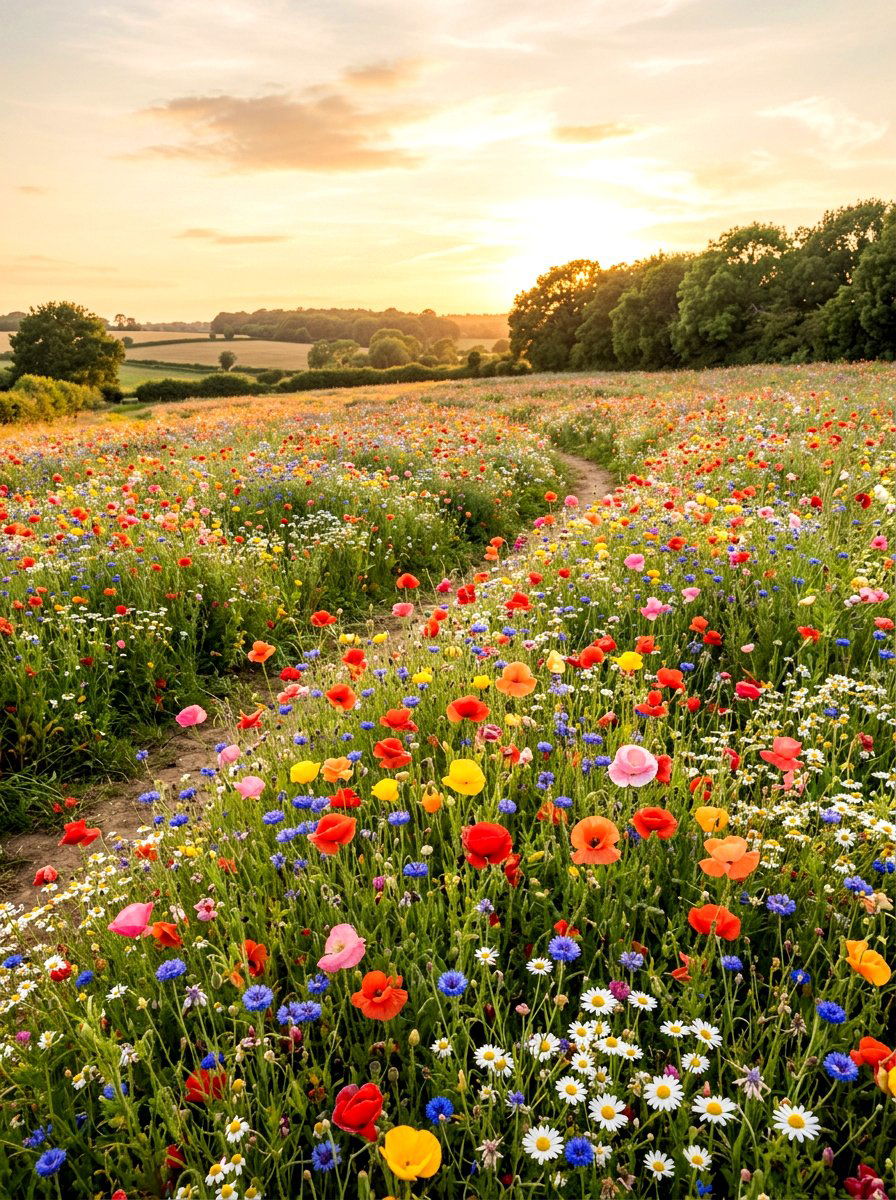 Wildflower Seed Flower Bed - 30 budget flower bed ideas