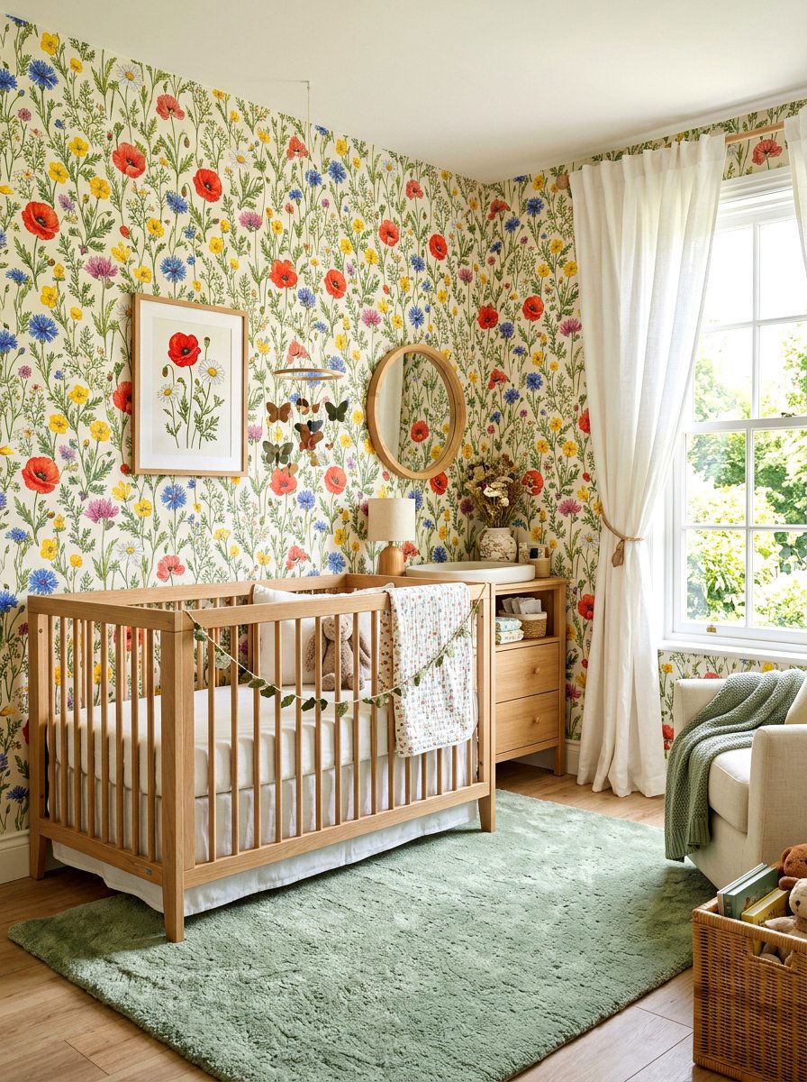 Wildflower Wallpaper - 30 floral nursery ideas