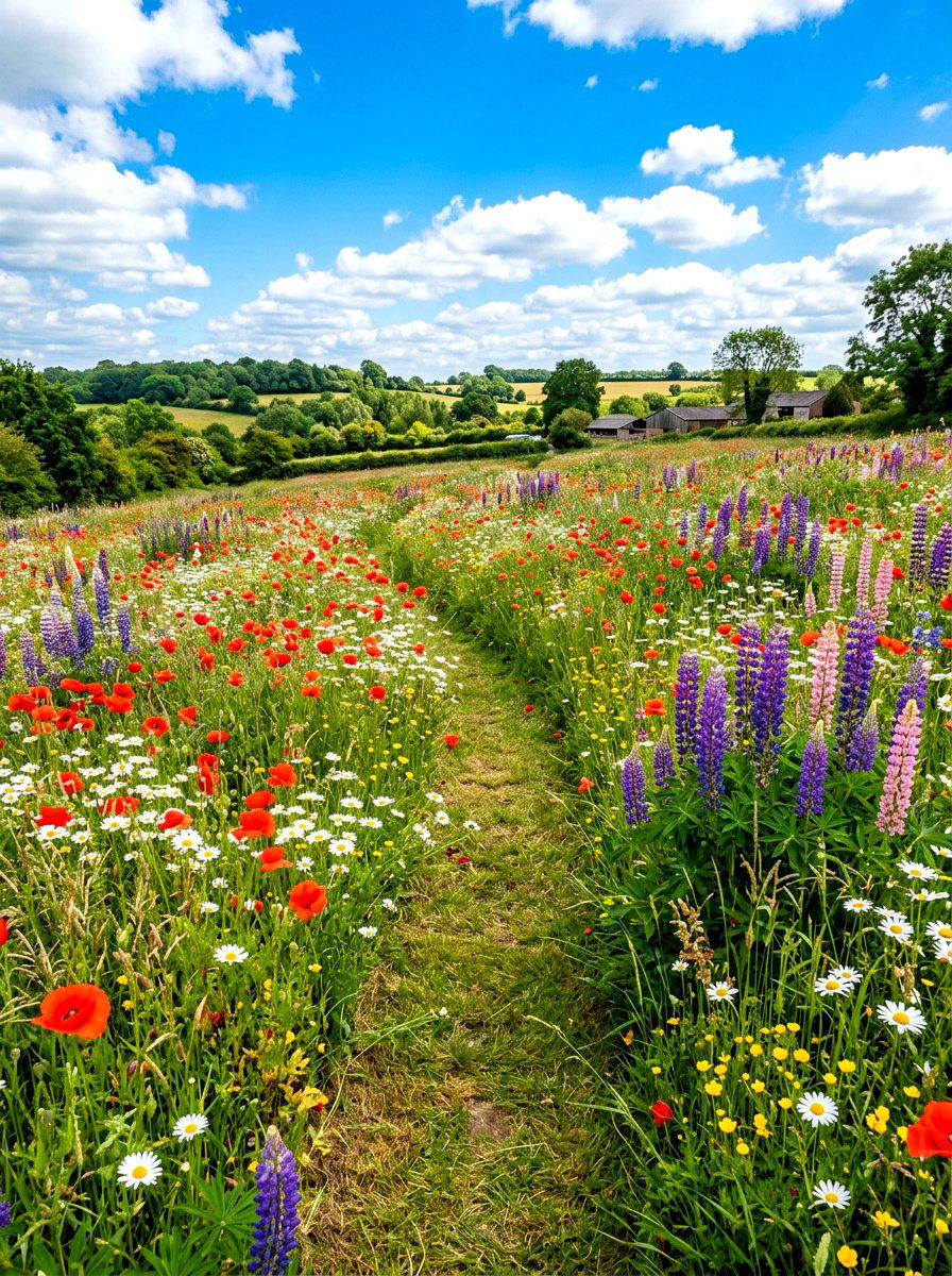 Wildflower meadow area - 30 sensory garden ideas