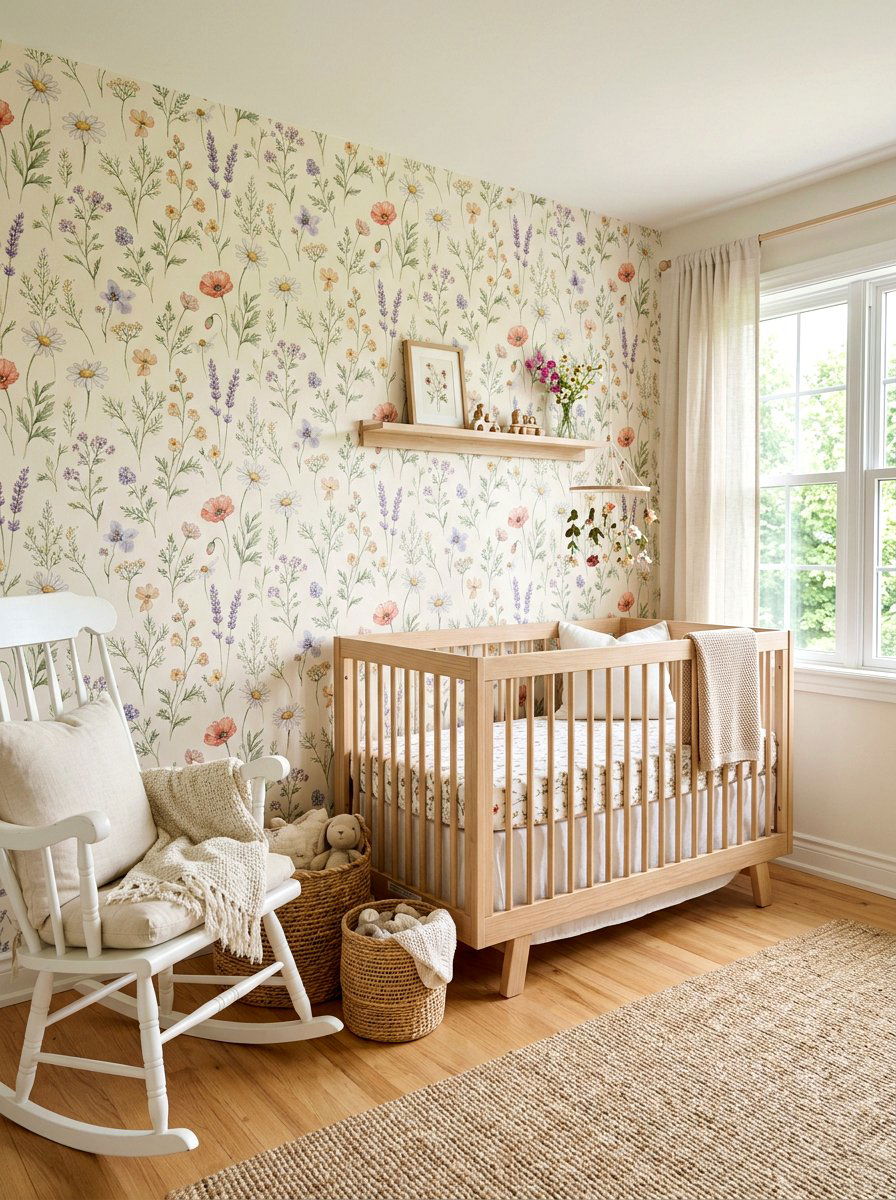 Wildflower nursery - 30 garden print wallpaper ideas