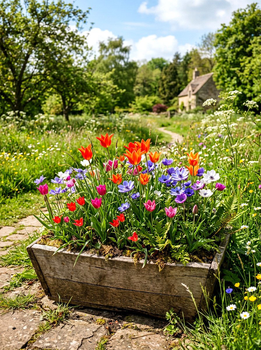 Wildflower style bulb layer - 30 bulb layer planting ideas
