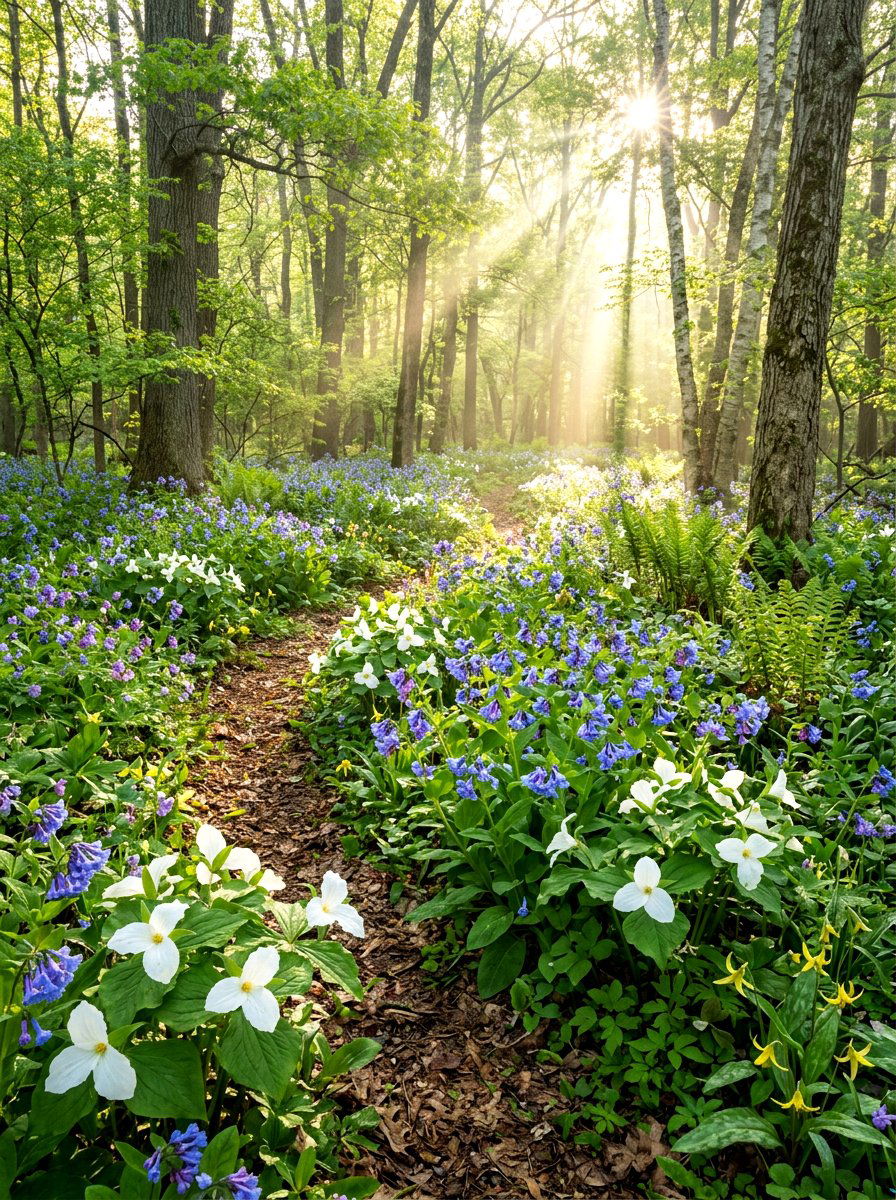 Wildflower woodland garden - 30 shade perennial garden ideas