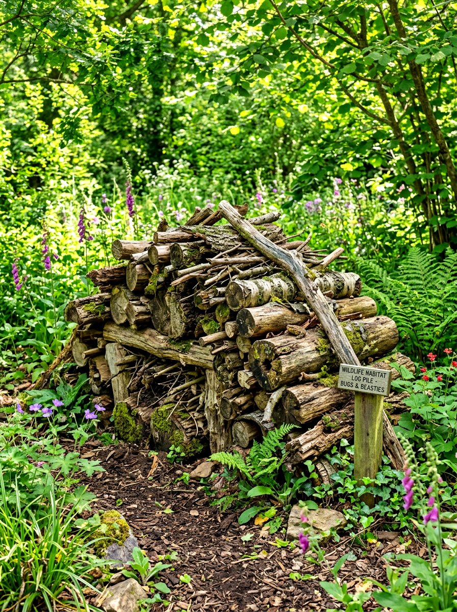 Wildlife Log - 30 woodland garden ideas