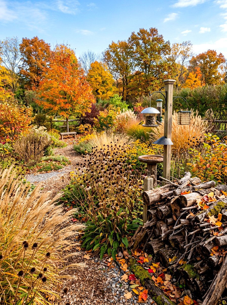 Wildlife friendly garden - 30 fall garden ideas