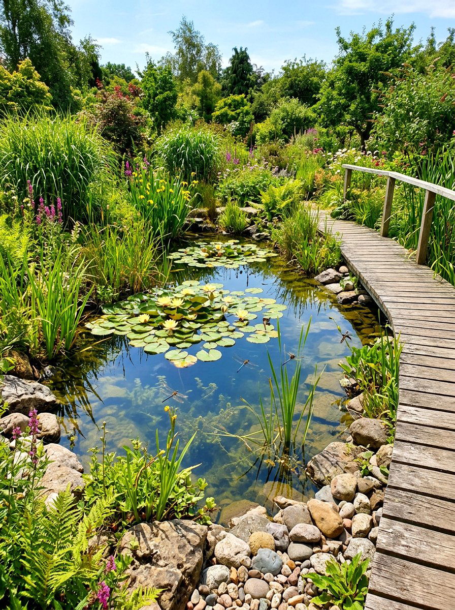 Wildlife garden pond - 30 courtyard garden ideas