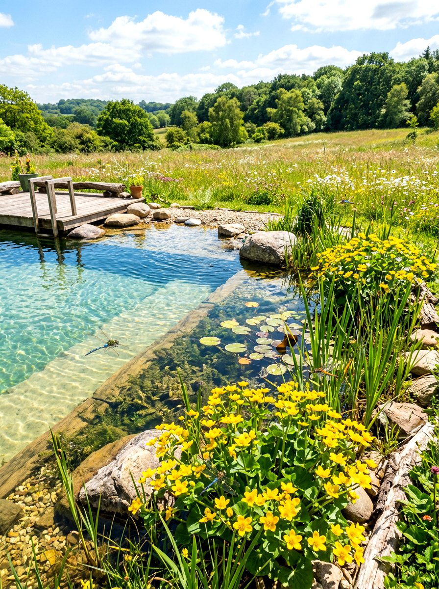 Wildlife swimming pond - 30 natural pool backyard ideas