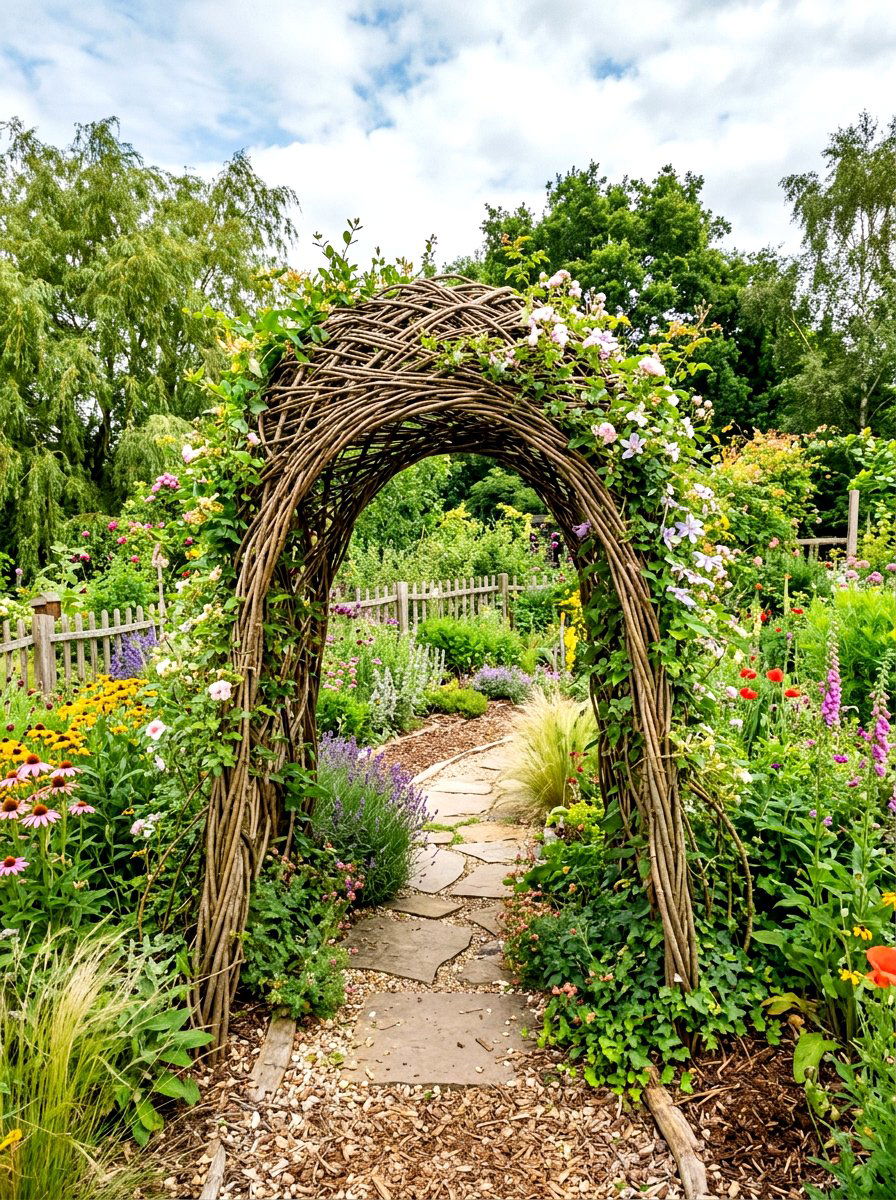 Willow Branch Arbor - 30 arbor bench ideas