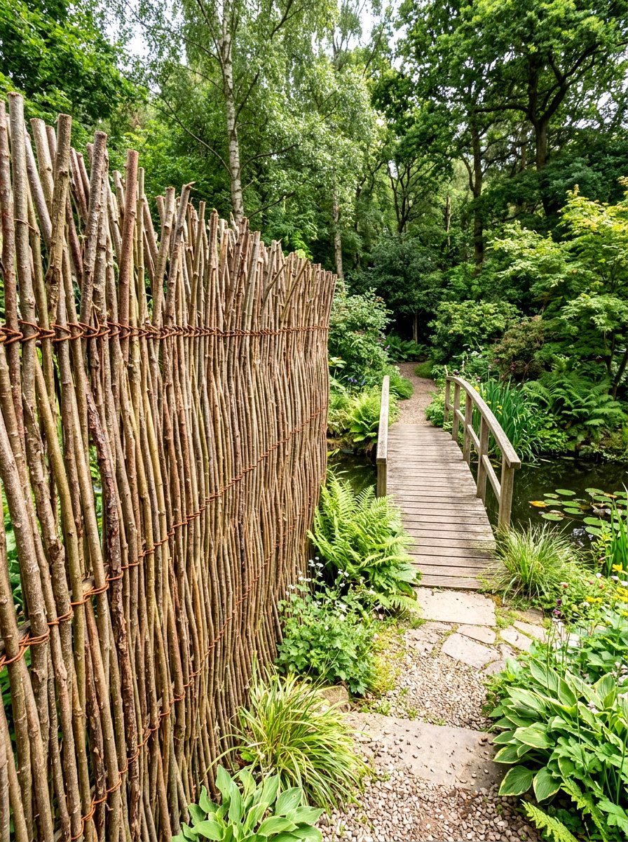 Willow Branch Screen - 30 privacy fence ideas