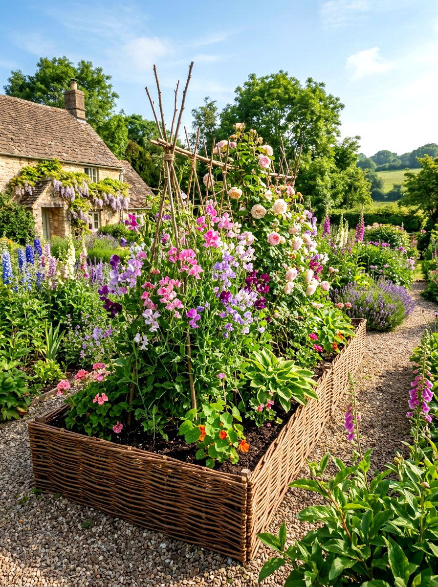 Willow Hurdle Raised Bed - 30 budget raised bed ideas
