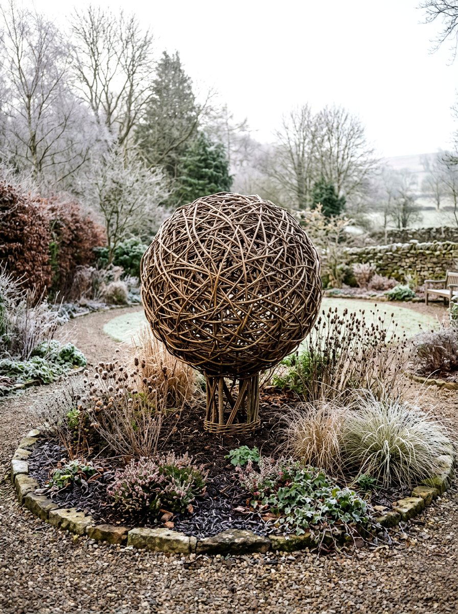 Willow Structure Sculpture - 30 winter garden ideas