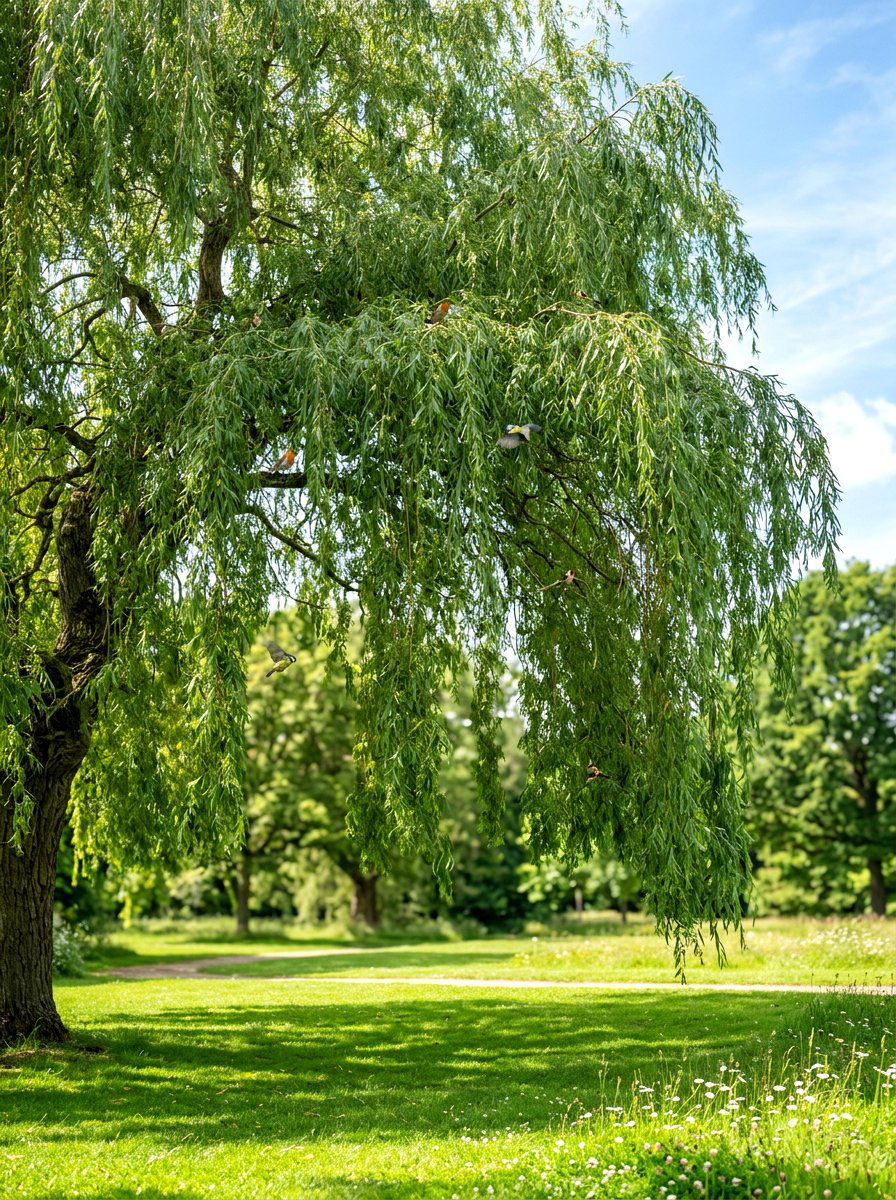 Willow Tree Canopy - 30 bird friendly backyard ideas
