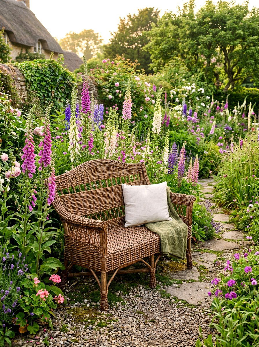 Willow Weave Bench - 30 garden reading bench ideas